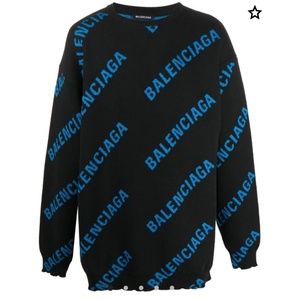 Balenciaga all-over logo jumper